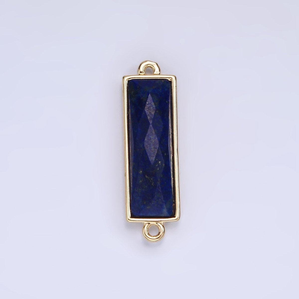 14K Gold Filled 25.5mm Labradorite, Lapis Lazuli, Amethyst Filigree Rectangular Connector | G-093 - G-095