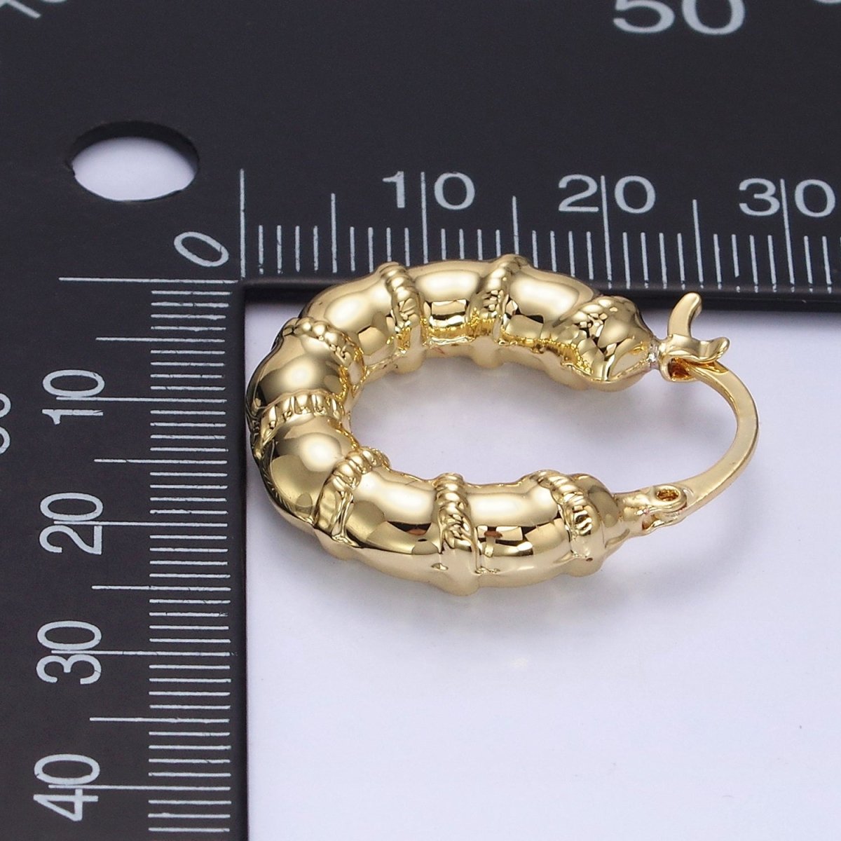 14K Gold Filled 25mm Abstract Chubby Rope Tied French Lock Latch Earrings in Gold & Silver | AE077 AE078