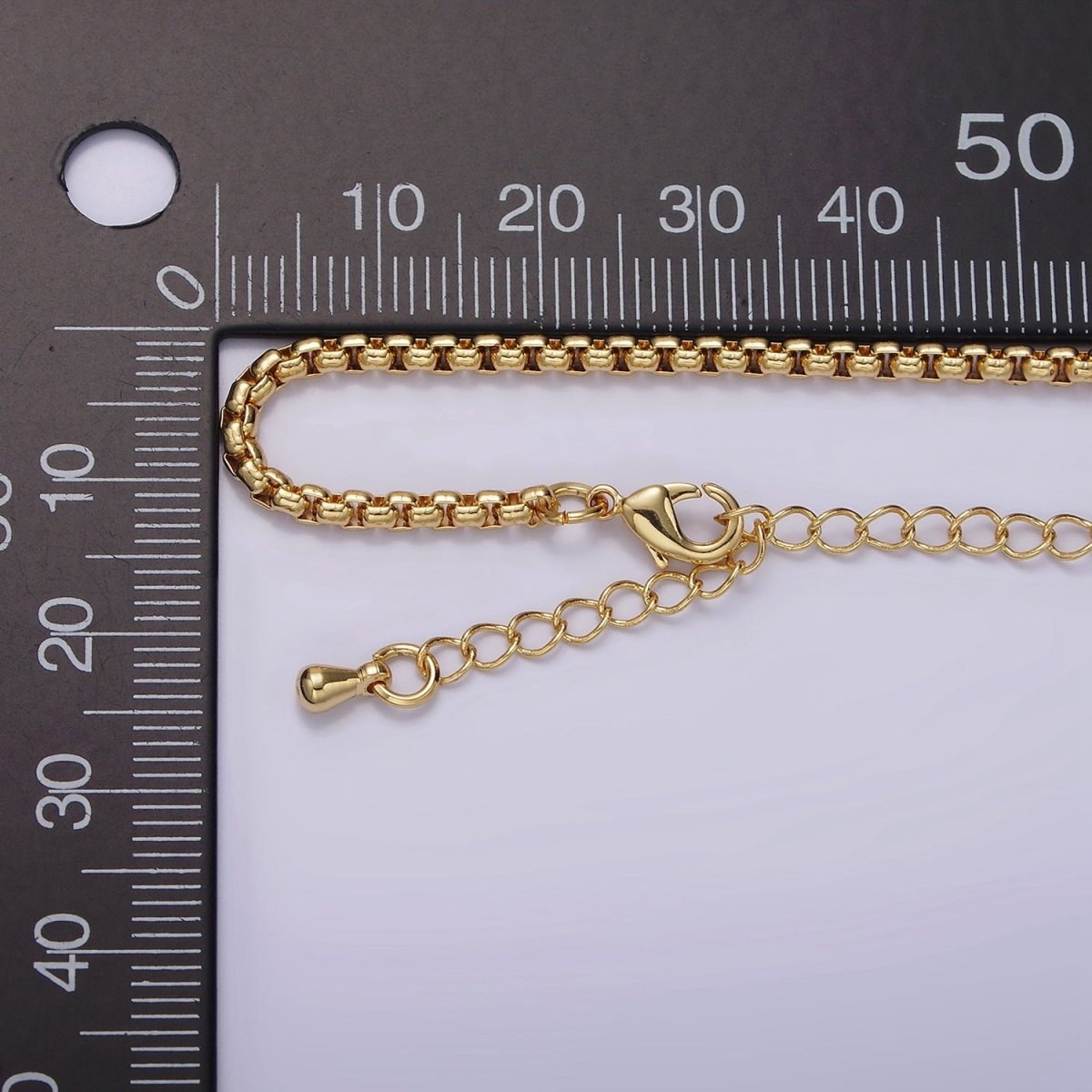 14K Gold Filled 2.5mm Chubby Box Chain 18 Inch, 16 Inch Layering Choker Necklace in Gold & Silver | WA-2220 - WA-2223 Clearance Pricing