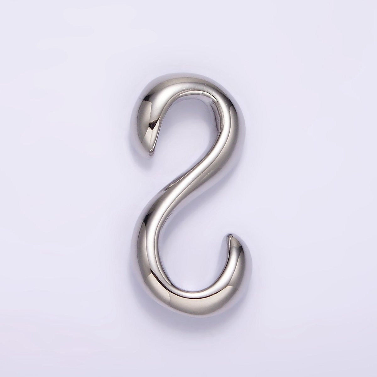14K Gold Filled 25mm Curved Minimalist S-Hook Closure Findings Supply in Gold & Silver | Z656