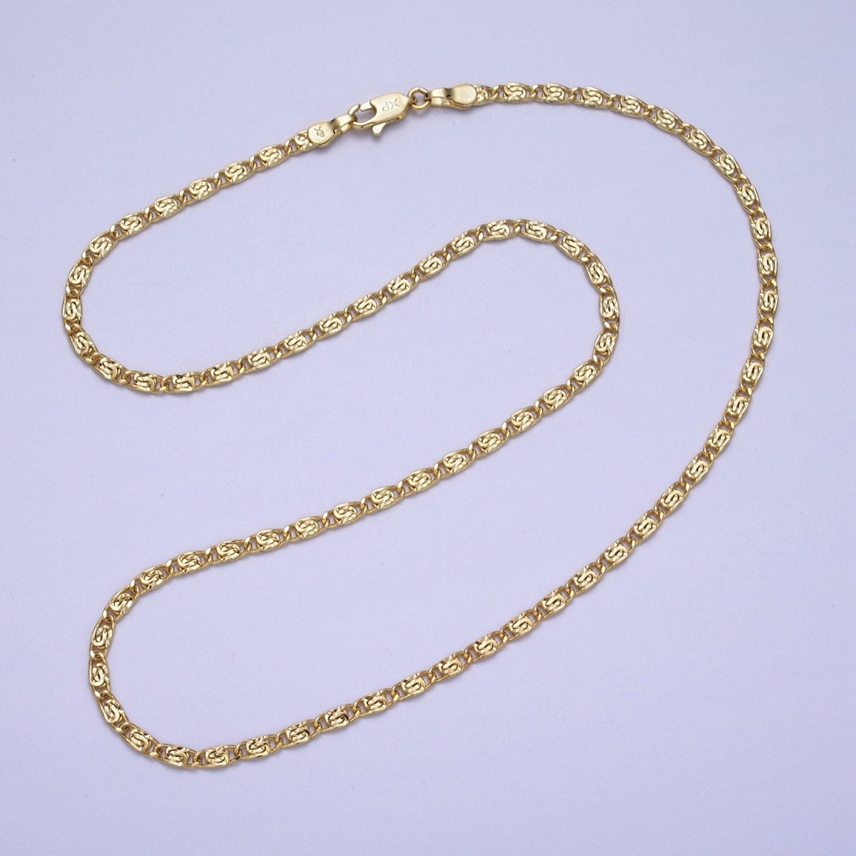 14K Gold Filled 2.6mm Scroll 18 Inch Chain Necklace | WA-1503 Clearance Pricing - DLUXCA