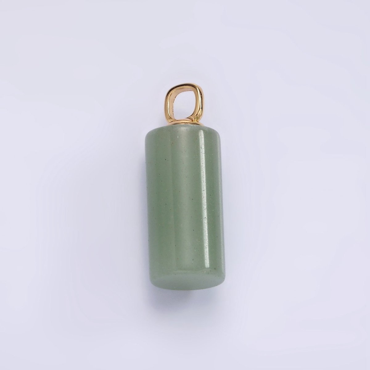 14K Gold Filled 27mm Tube Natural Gemstone Drop Pendant | N1963 - N1968