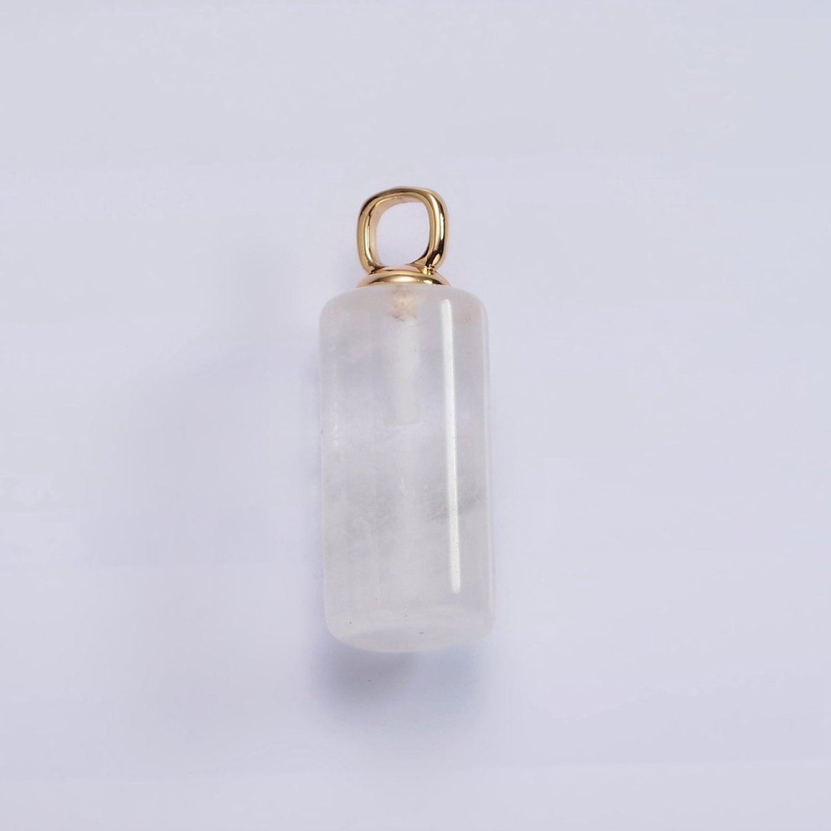 14K Gold Filled 27mm Tube Natural Gemstone Drop Pendant | N1963 - N1968