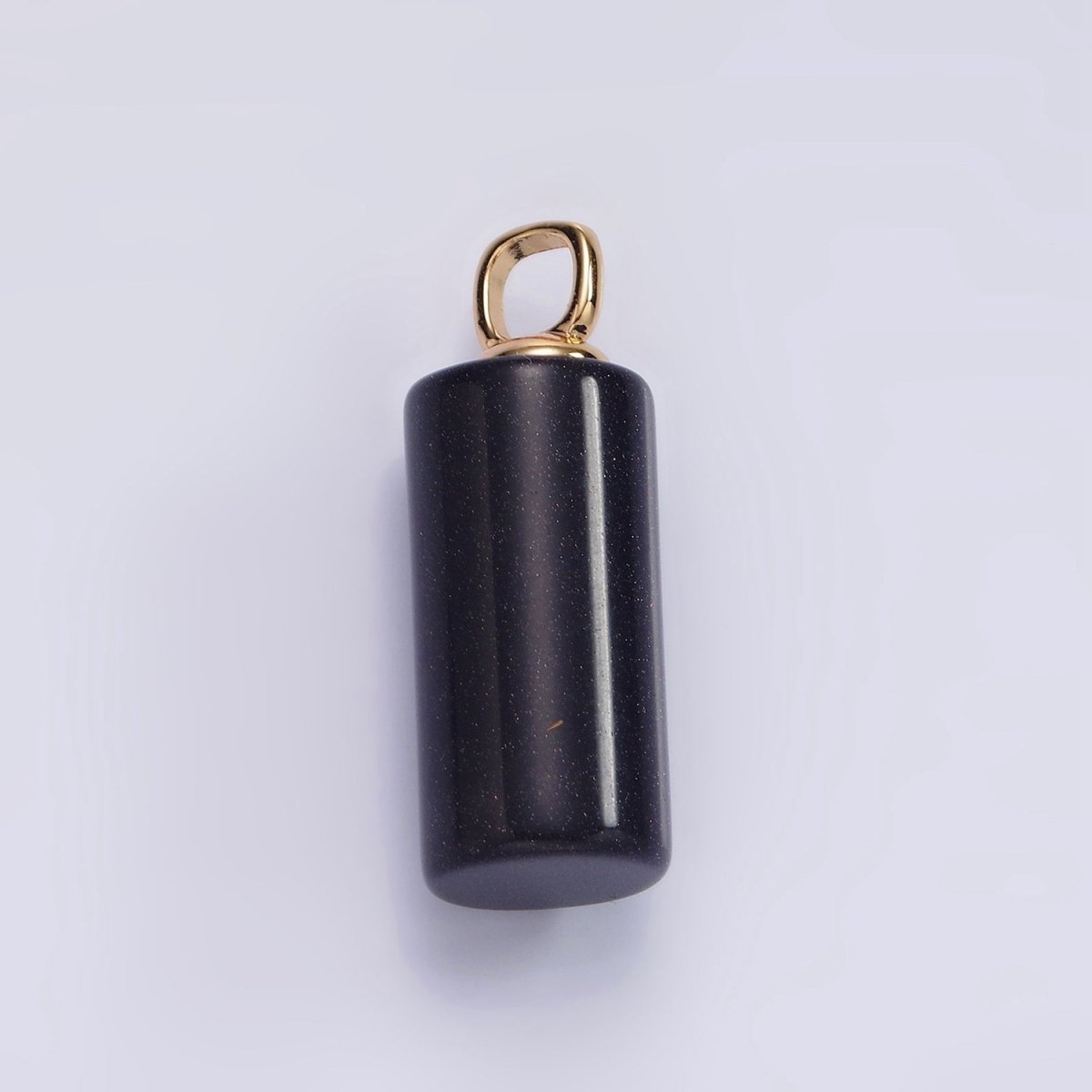 14K Gold Filled 27mm Tube Natural Gemstone Drop Pendant | N1963 - N1968