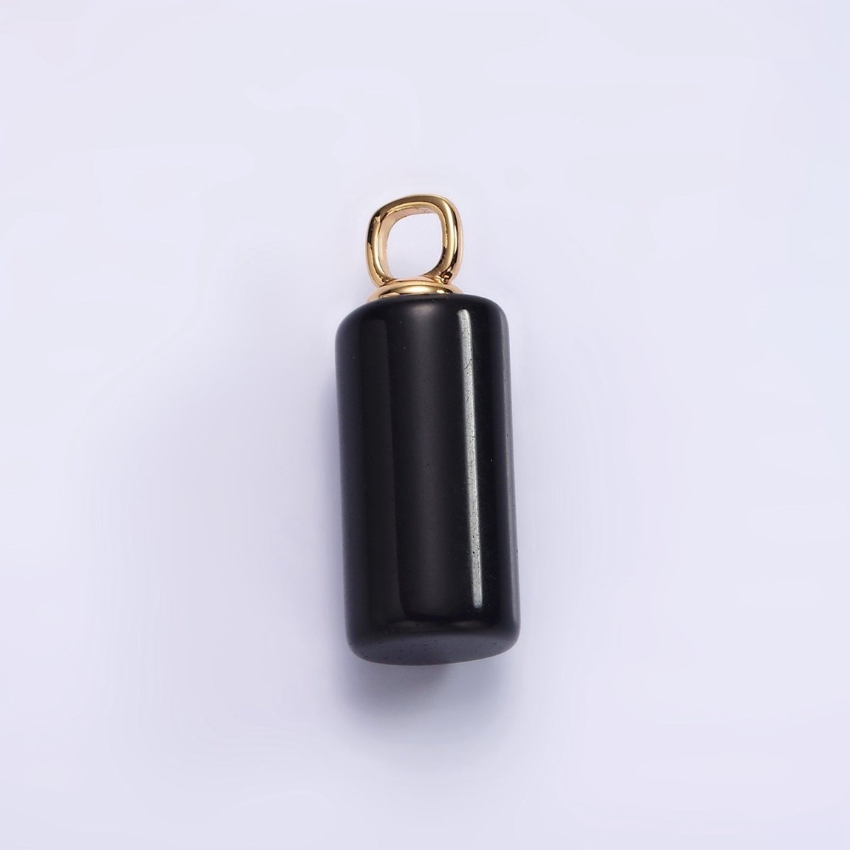 14K Gold Filled 27mm Tube Natural Gemstone Drop Pendant | N1963 - N1968