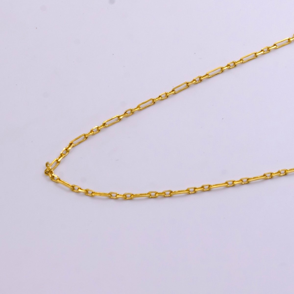 OS 14K Gold Filled 2mm Paperclip Cable Link 30 Inch Chain Necklace w. Extender | WA-2443