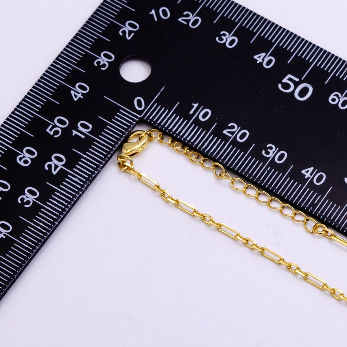 OS 14K Gold Filled 2mm Paperclip Cable Link 30 Inch Chain Necklace w. Extender | WA-2443