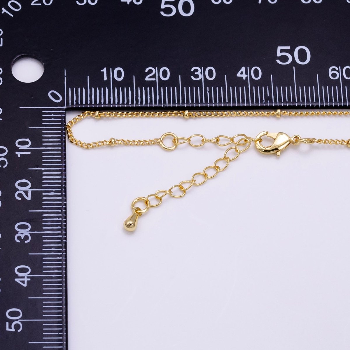 14K Gold Filled 2mm Satellite Curb Chain 16 Inch Necklace w. Extender in Gold & Silver | WA-2451 WA-2452