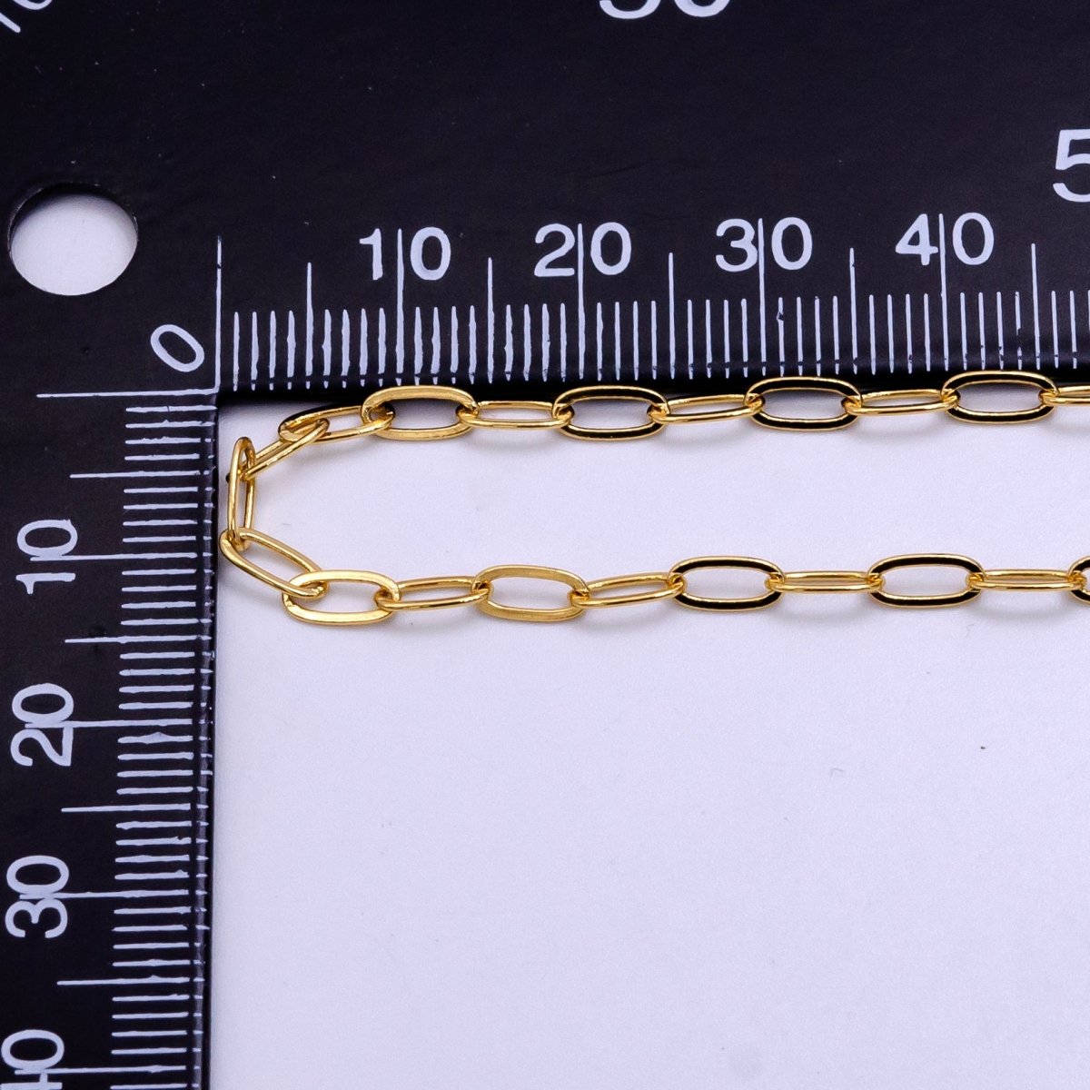 14K Gold Filled 3mm Paperclip Chain 18 Necklace | WA-2441 - DLUXCA