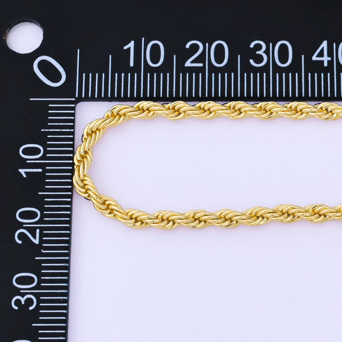 14K Gold Filled 3mm Rope Chain 18.5 Inch Necklace w. Extender | WA-137 ...