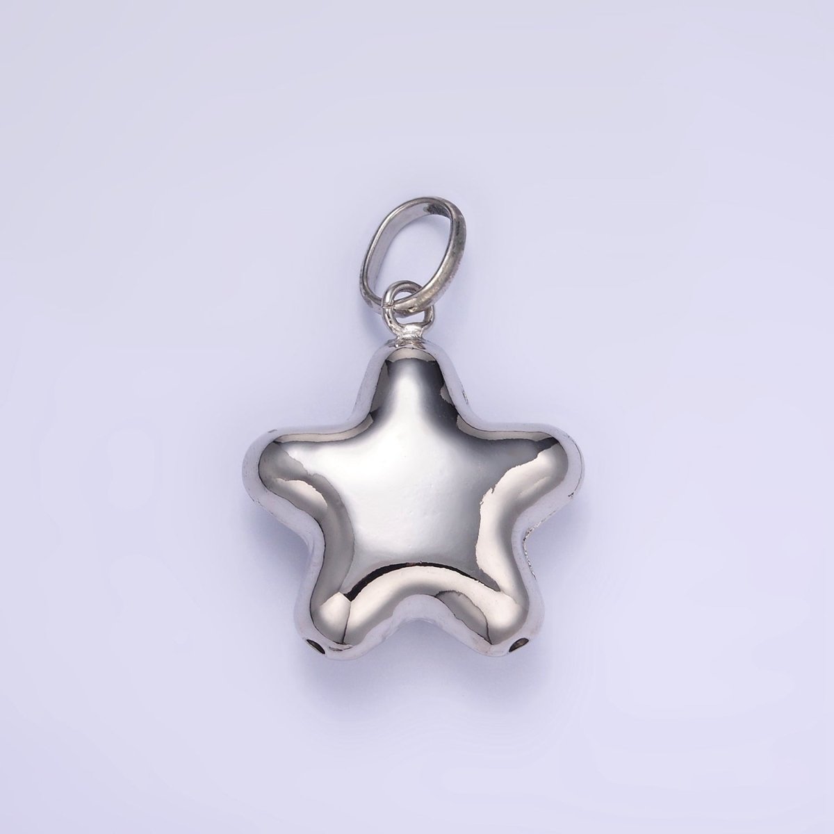 14K Gold Filled 40mm Celestial Star Minimalist Puffed Pendant in Gold & Silver | AA1315 AA1316