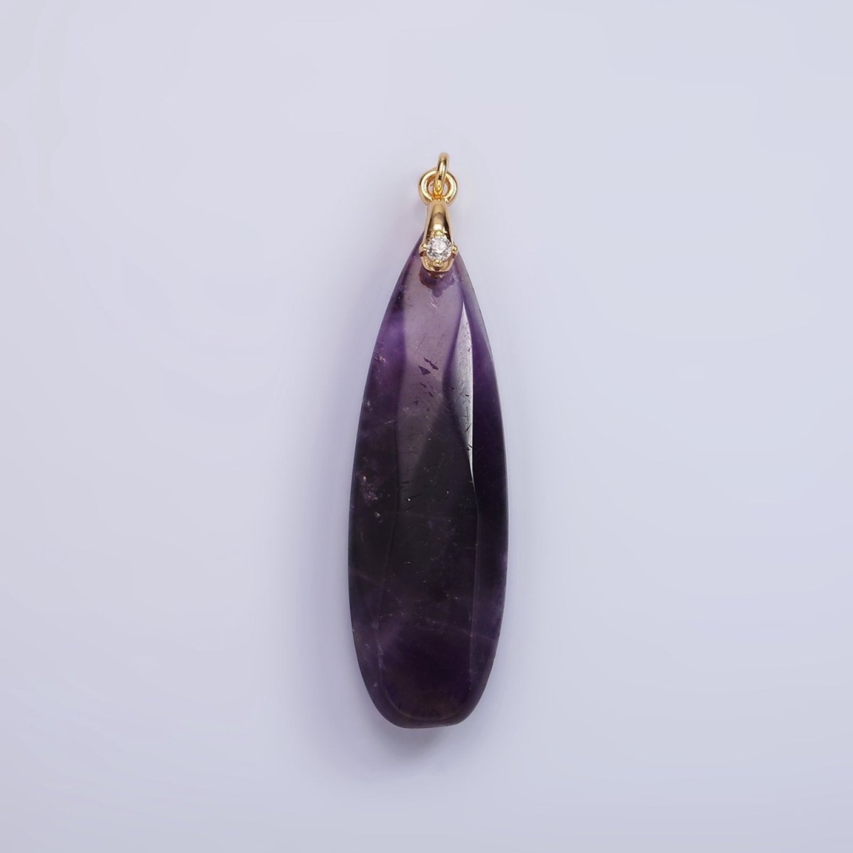14K Gold Filled 45mm Natural Gemstone Teardrop Briolette Beads Charm | AC921 - AC927