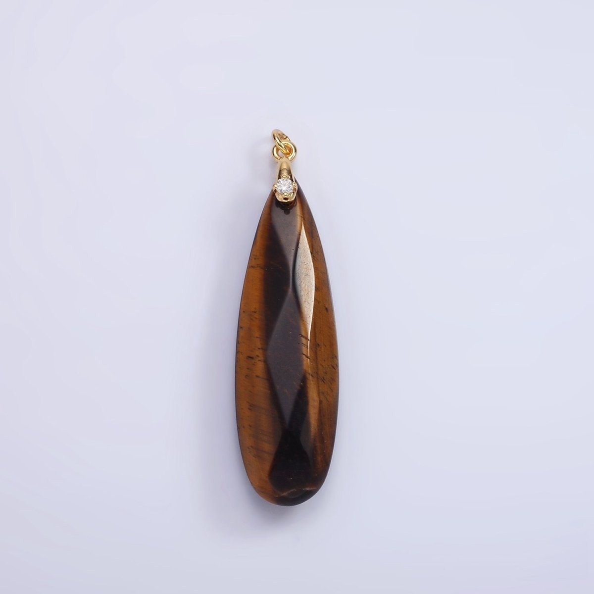 14K Gold Filled 45mm Natural Gemstone Teardrop Briolette Beads Charm | AC921 - AC927