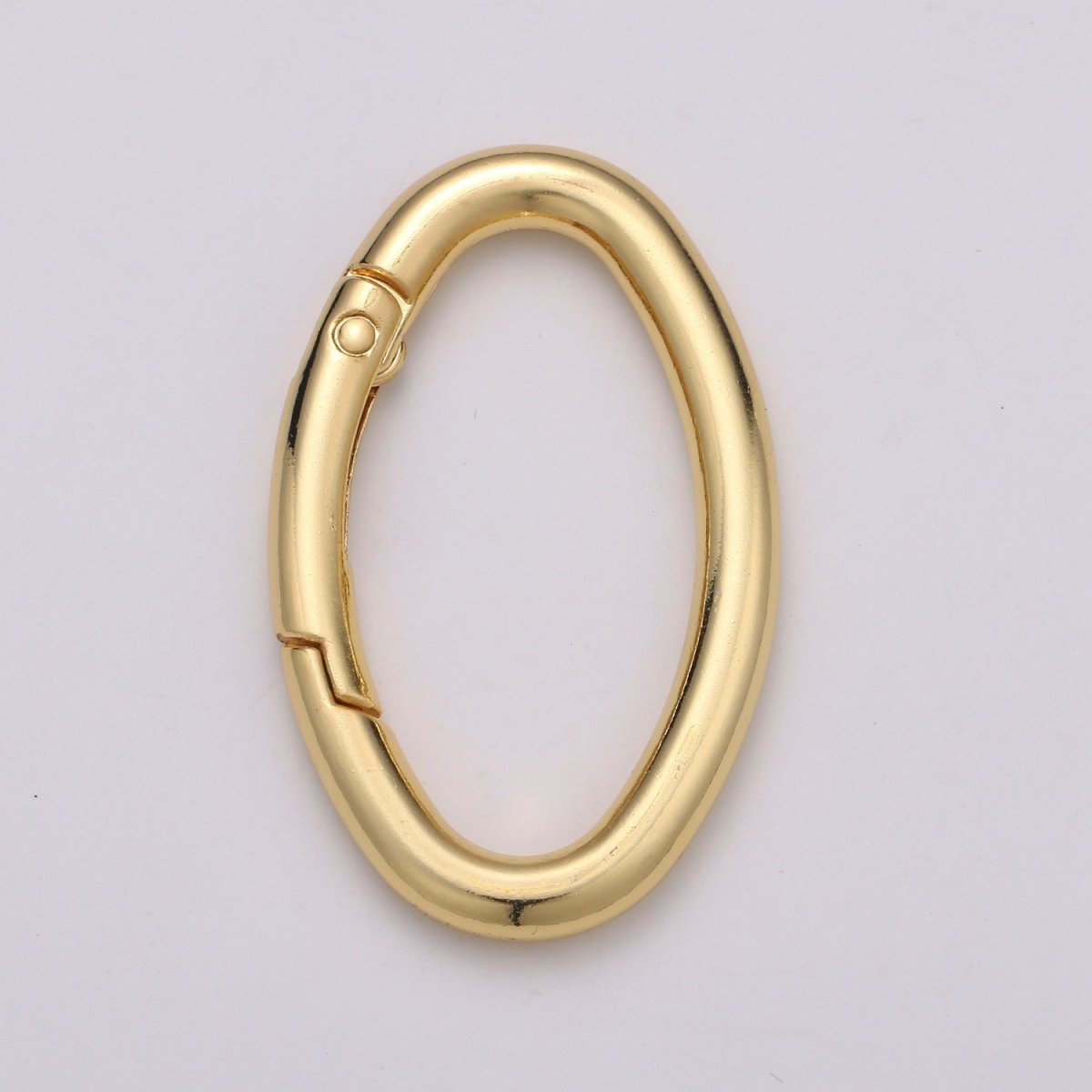 14K Gold Filled 48mm Oval Oblong Push Spring Gate Jewelry Findings in Gold & Silver | L042 L043