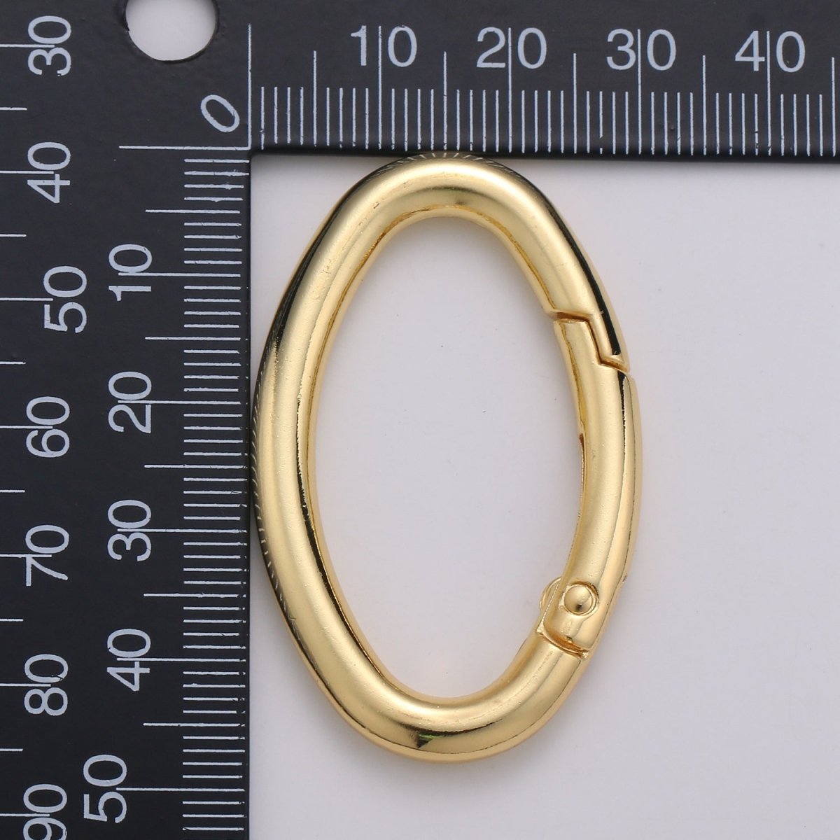 14K Gold Filled 48mm Oval Oblong Push Spring Gate Jewelry Findings in Gold & Silver | L042 L043