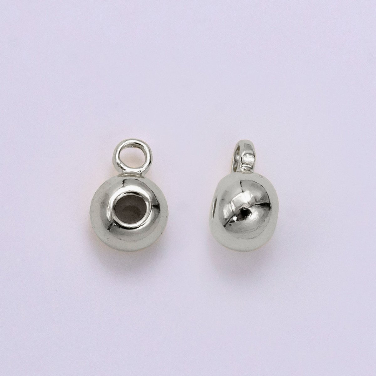 14K Gold Filled 4mm Rubber Slider Bead Findings in Gold & Silver | Z684