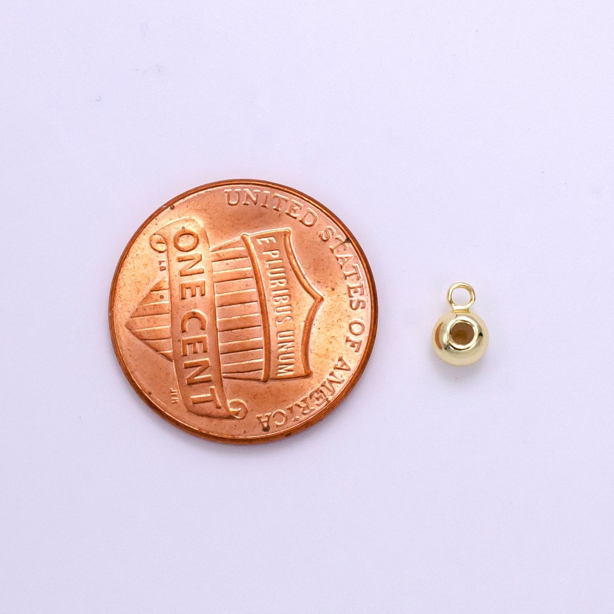 14K Gold Filled 4mm Rubber Slider Bead Findings in Gold & Silver | Z684