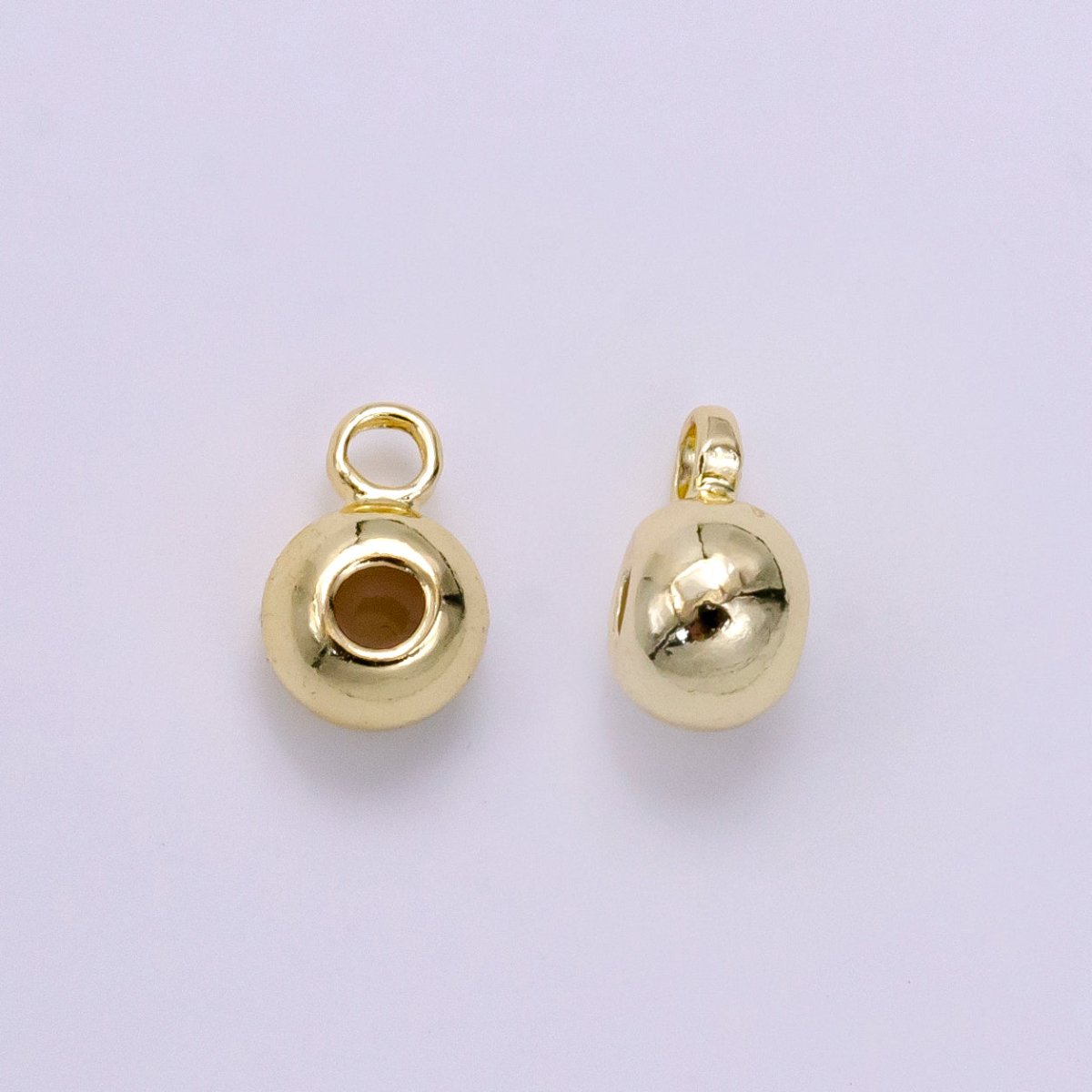 14K Gold Filled 4mm Rubber Slider Bead Findings in Gold & Silver | Z684