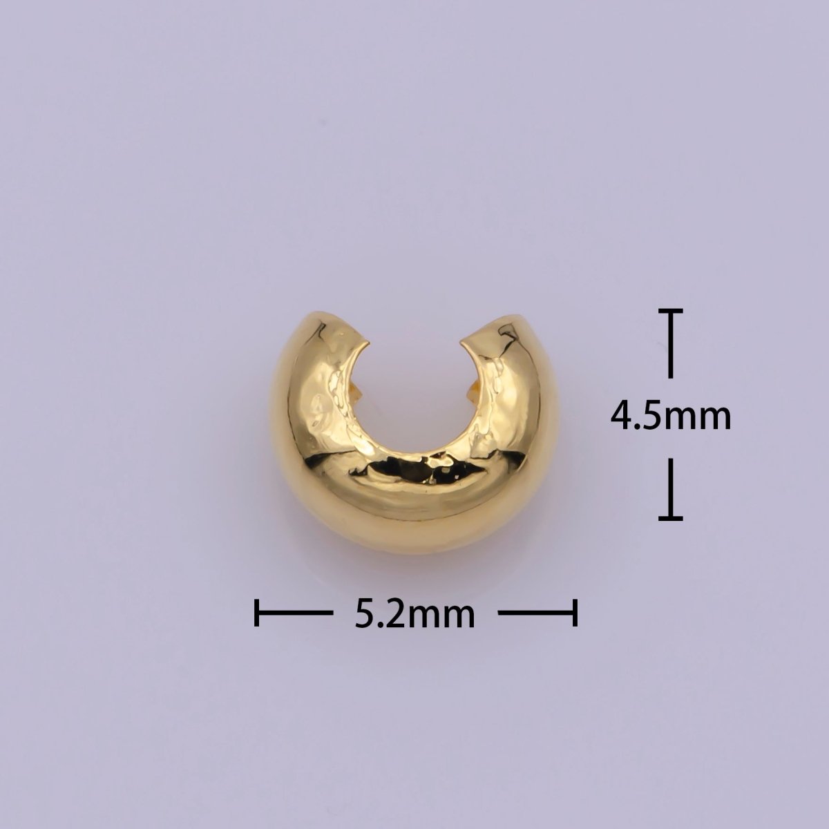 14K Gold Filled 5mm, 4mm Open Bead Crimp Cover 50 Pieces Per Pack Jewelry Findings | L542 Z717