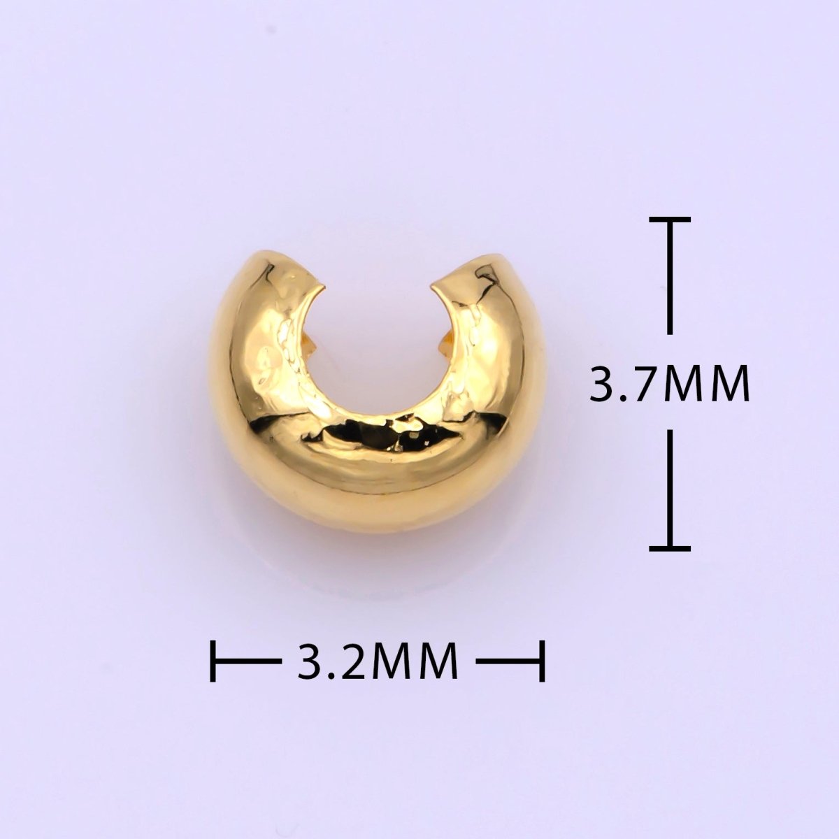 14K Gold Filled 5mm, 4mm Open Bead Crimp Cover 50 Pieces Per Pack Jewelry Findings | L542 Z717