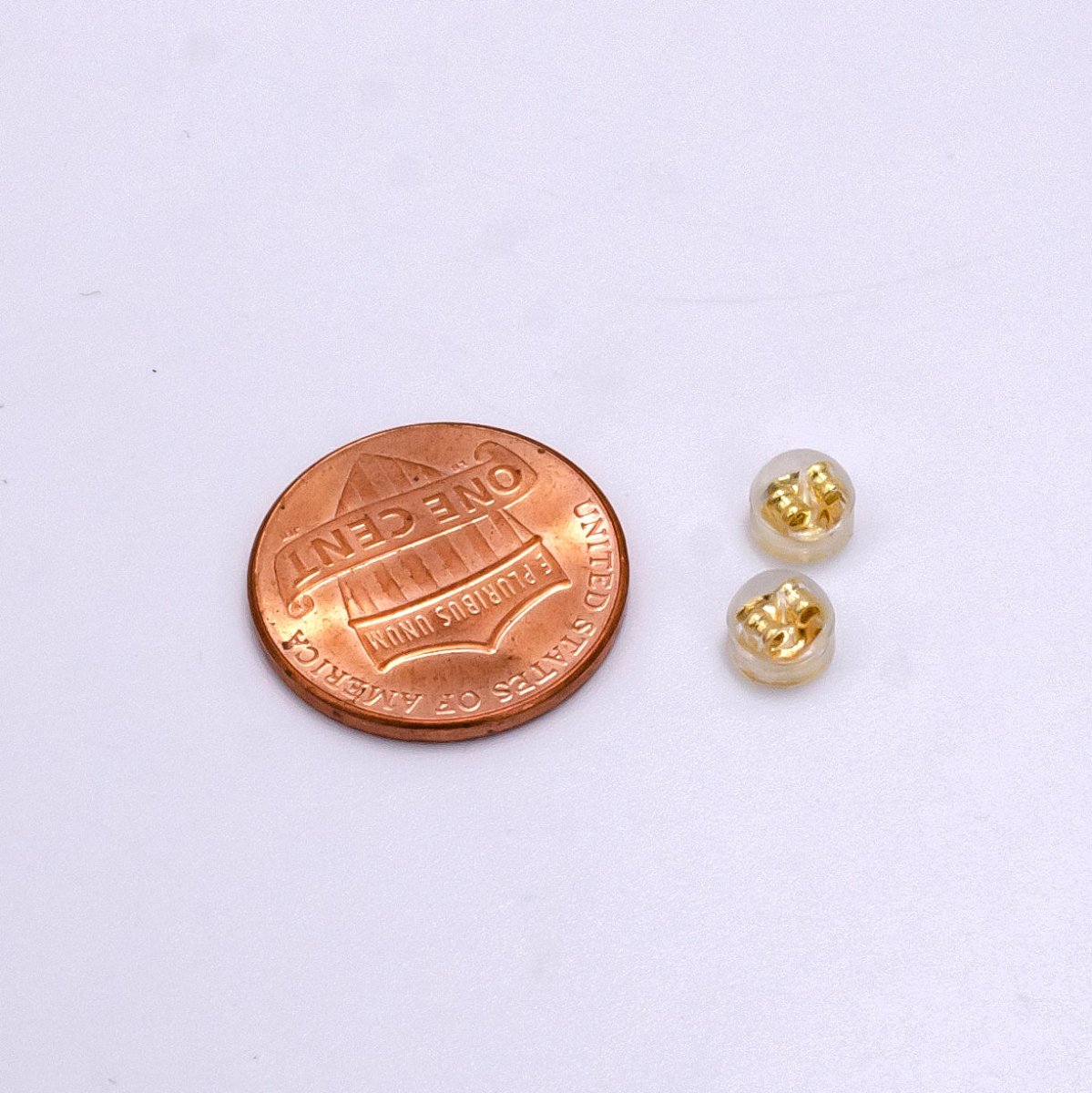 14K Gold Filled 5mm Rubber Backings Earrings Finding Supply Pack in Gold & Silver | Z621 Z622