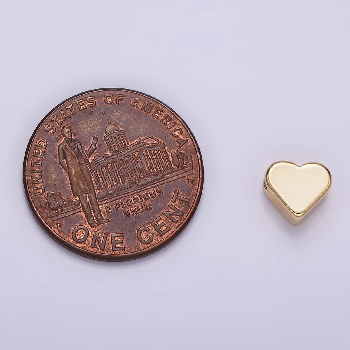 14K Gold Filled 6mm Mini Minimalist Heart Bead | B874 - DLUXCA
