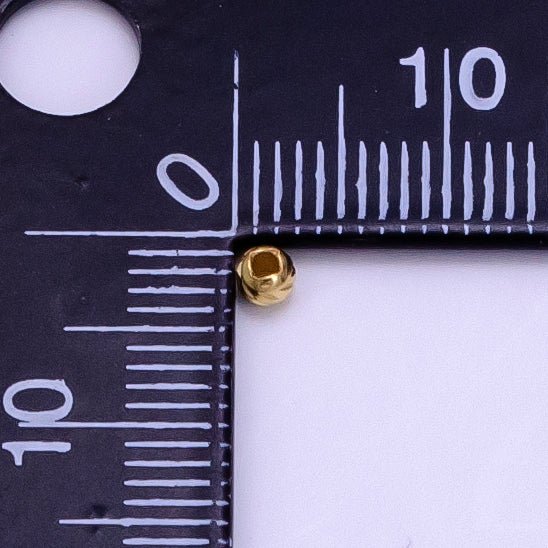 14K Gold Filled 6mm Sunburst Edged Bead By Pack | B920 - DLUXCA