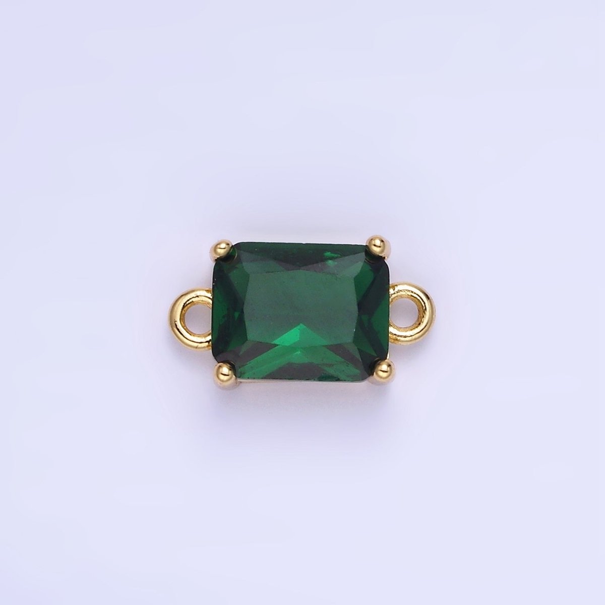 14K Gold Filled 7.5mm Baguette CZ Connector | G430 - G437