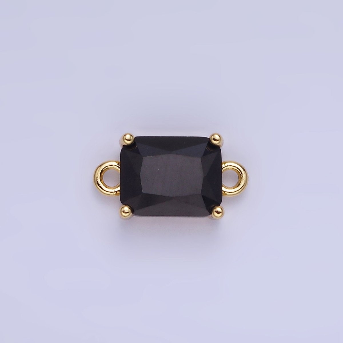 14K Gold Filled 7.5mm Baguette CZ Connector | G430 - G437