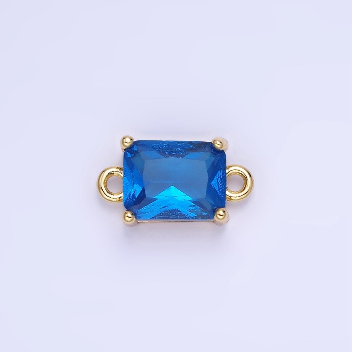 14K Gold Filled 7.5mm Baguette CZ Connector | G430 - G437