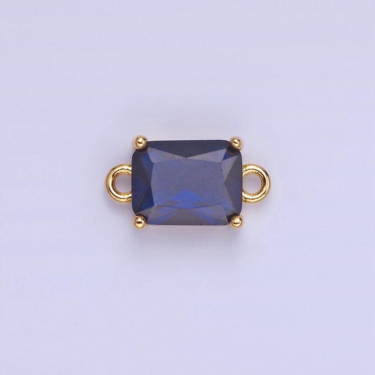 14K Gold Filled 7.5mm Baguette CZ Connector | G430 - G437