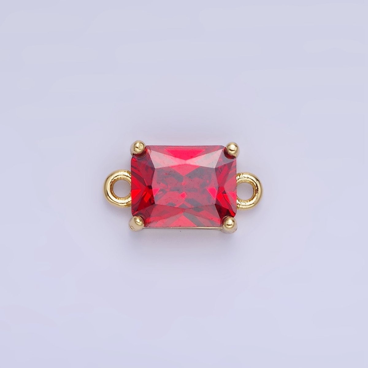 14K Gold Filled 7.5mm Baguette CZ Connector | G430 - G437
