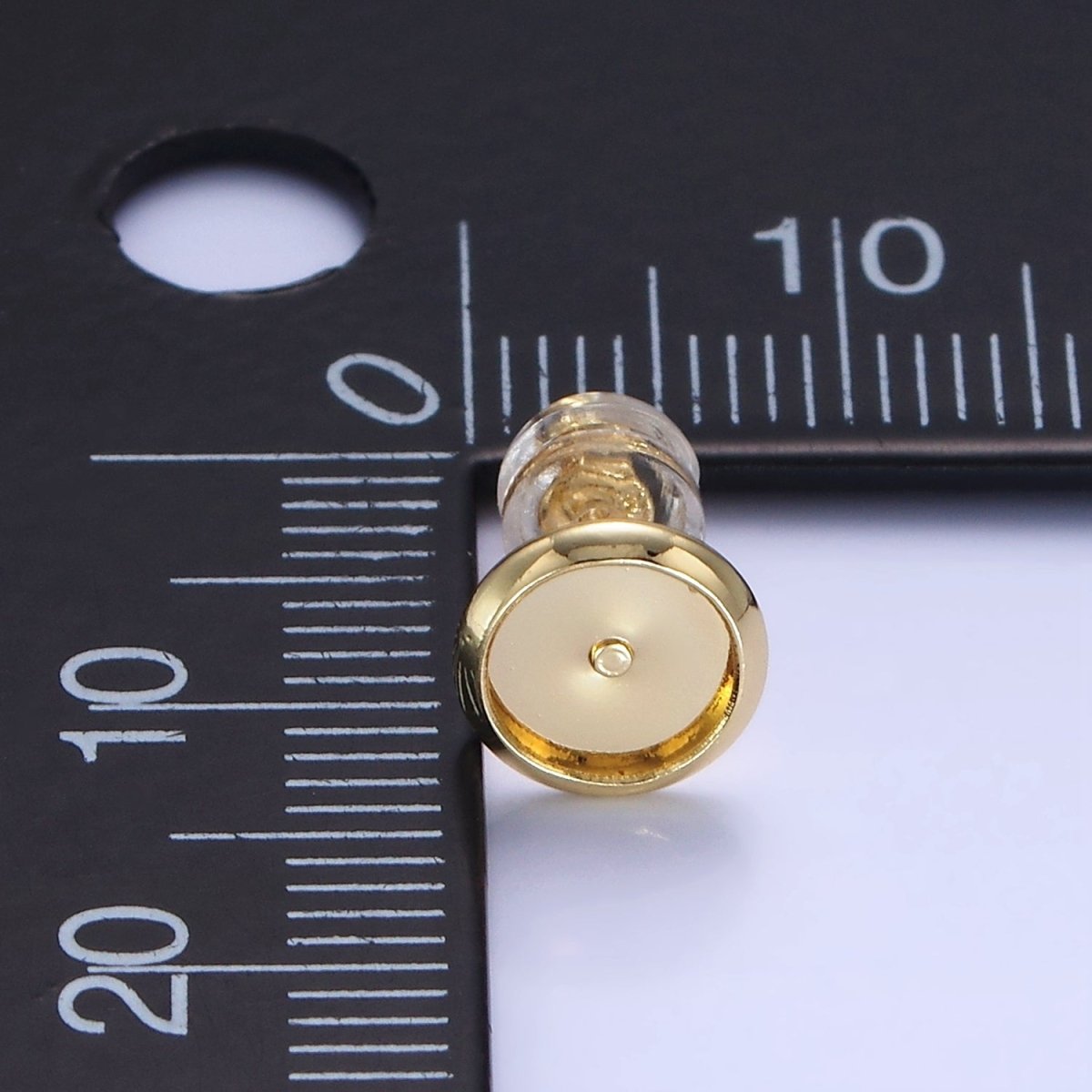 14K Gold Filled 8mm, 10mm Round Minimalist Drill Stud Earrings Findings | Z761 Z763