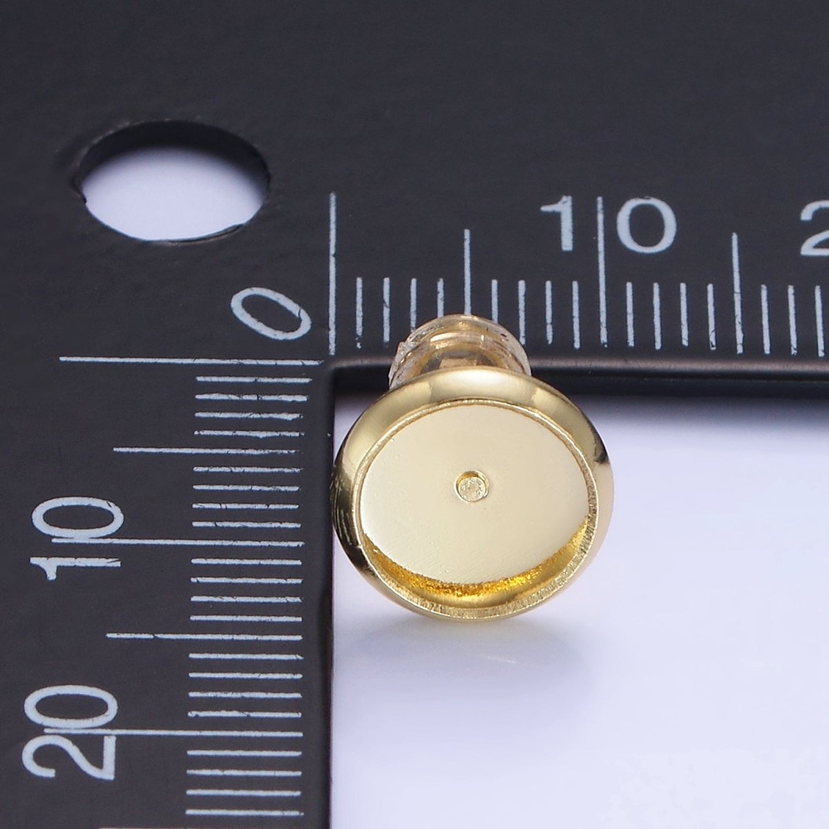 14K Gold Filled 8mm, 10mm Round Minimalist Drill Stud Earrings Findings | Z761 Z763