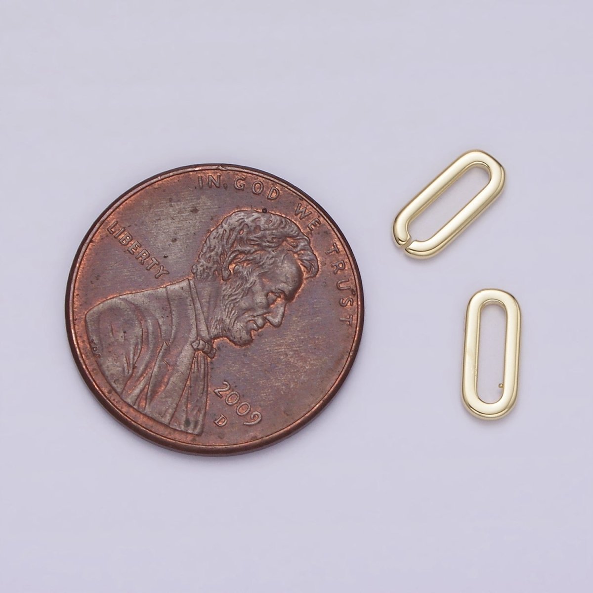 14K Gold Filled 8mm Open, Closed Oblong Paperclip Link Minimalist Jewelry Findings Supply | Z-537 Z-538