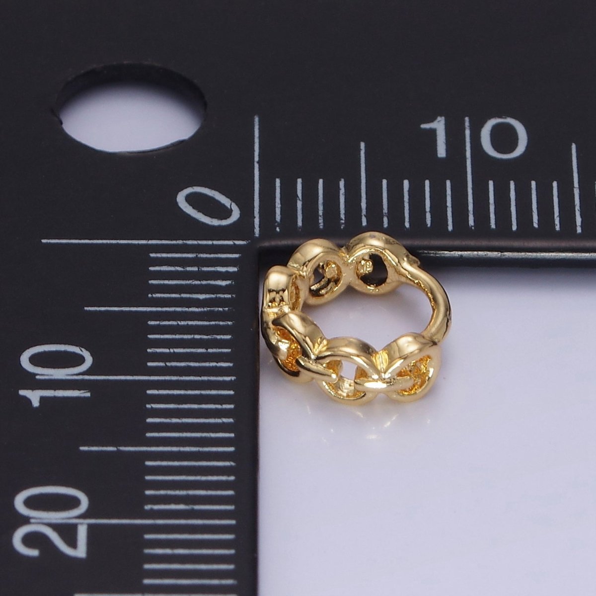 14K Gold Filled 9mm Cable Link Cartilage Huggie Earrings in Gold & Silver | AB1252 AB1253