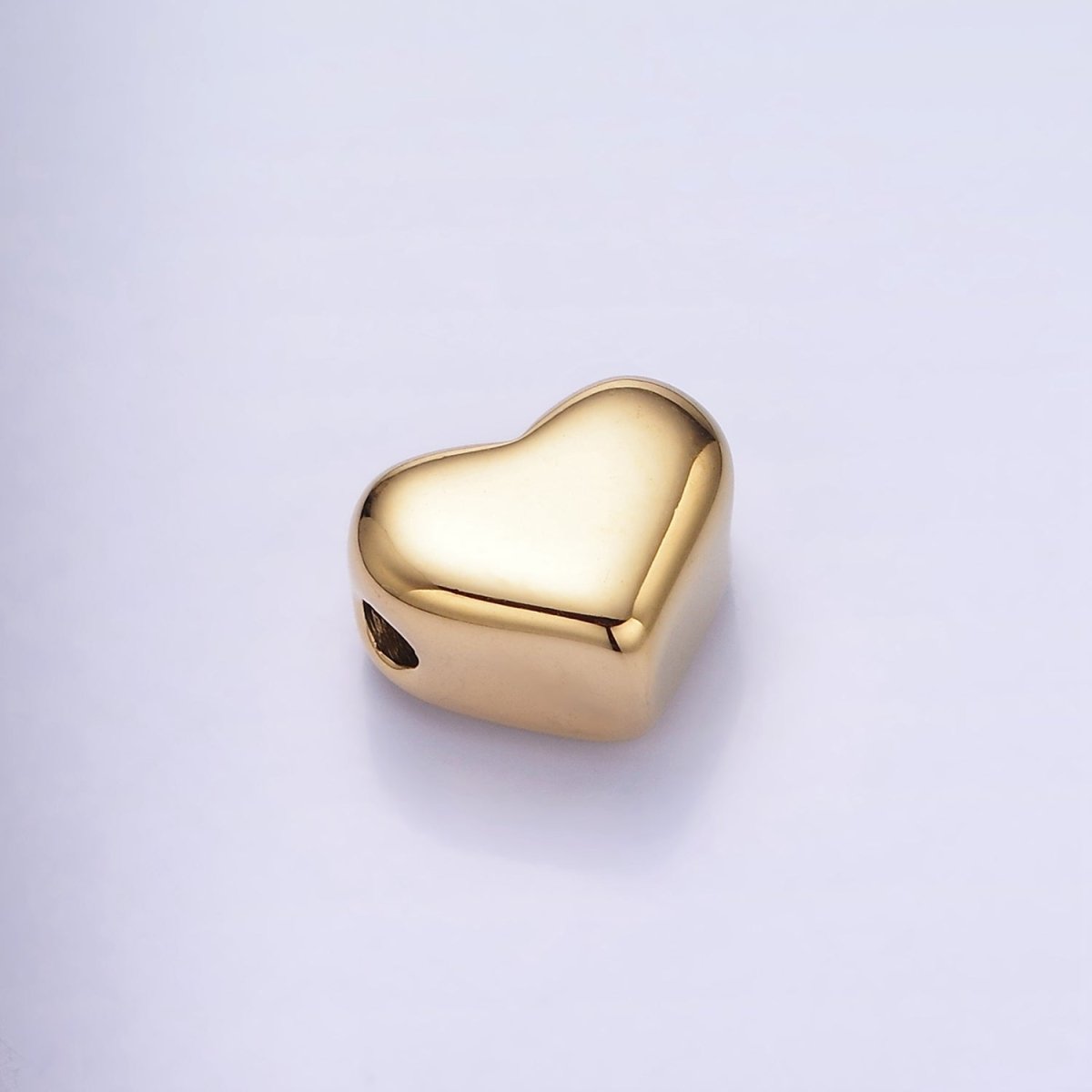 OS 14K Gold Filled 9mm Chubby Minimalist Heart Bead | B884