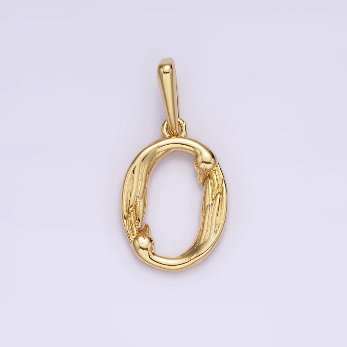 14K Gold Filled A-Z Initial Letter Angel Wings Inspired Charm Personalized Alphabet Pendant | A-976-A-988