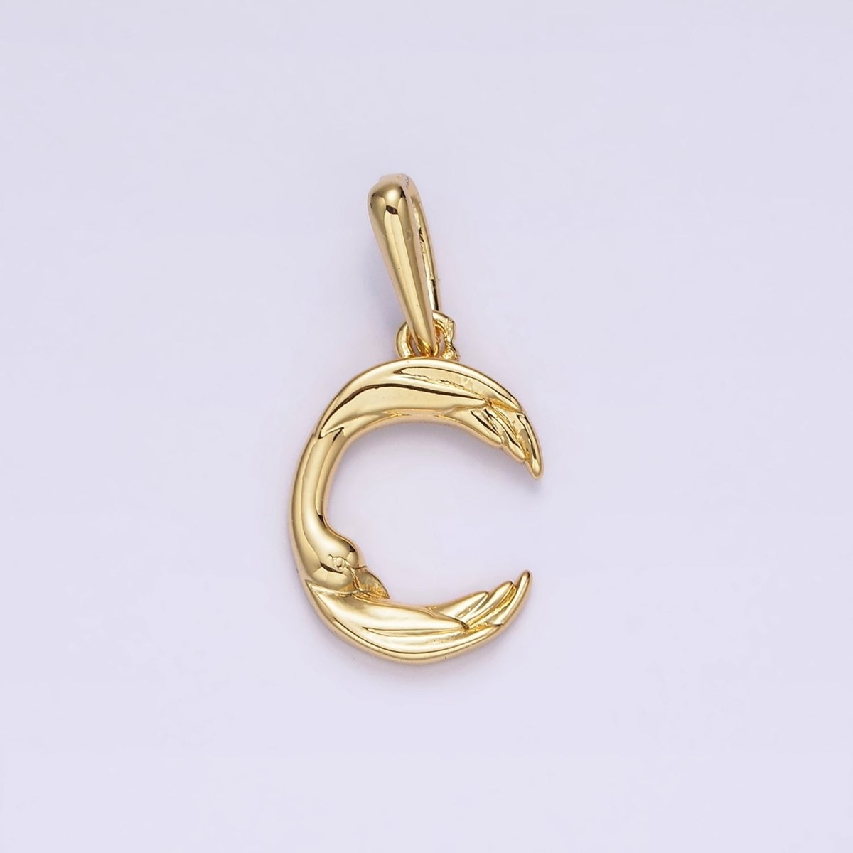 14K Gold Filled A-Z Initial Letter Angel Wings Inspired Charm Personalized Alphabet Pendant | A-976-A-988