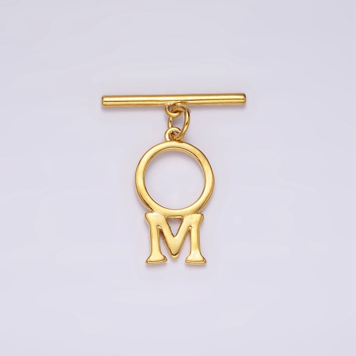 24K Gold Filled Toggle Clasps A-Z Letter Initial Minimalist Closure Findings | A1093 - A1105