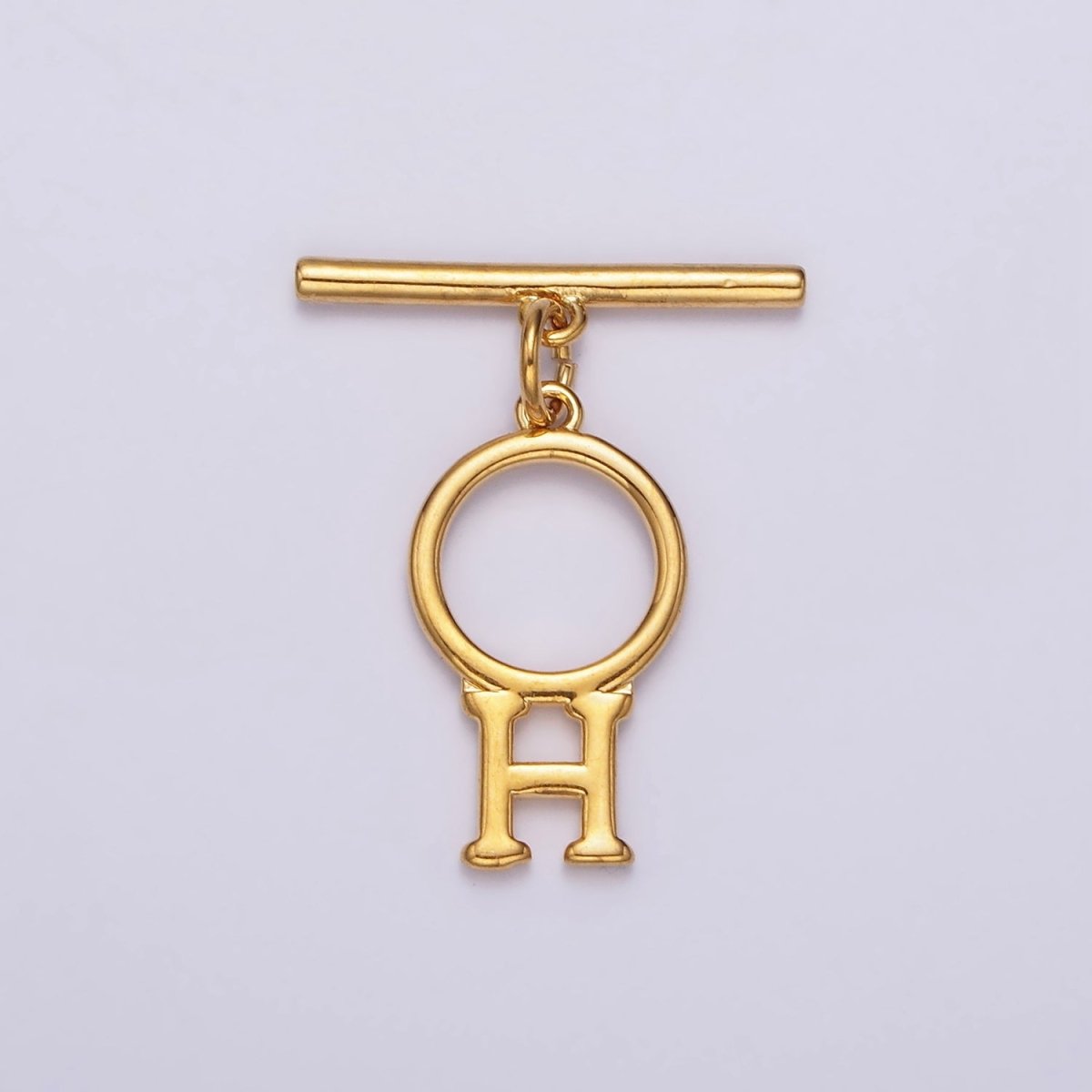 24K Gold Filled Toggle Clasps A-Z Letter Initial Minimalist Closure Findings | A1093 - A1105