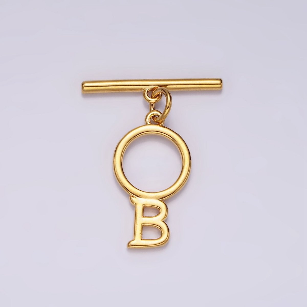 24K Gold Filled Toggle Clasps A-Z Letter Initial Minimalist Closure Findings | A1093 - A1105