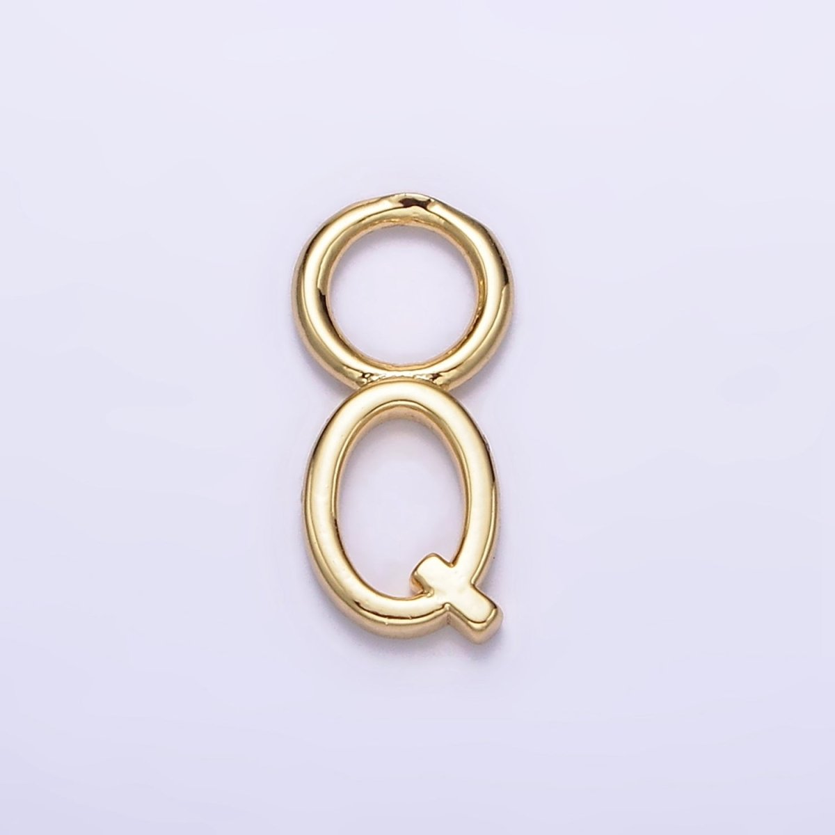 14K Gold Filled A-Z Initial Letters Rounded Bail Personalized Earring Charm | A-989-A-A1001