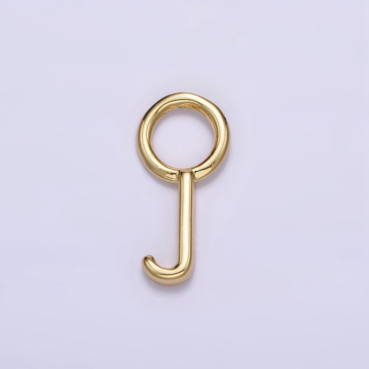 14K Gold Filled A-Z Initial Letters Rounded Bail Personalized Earring Charm | A-989-A-A1001