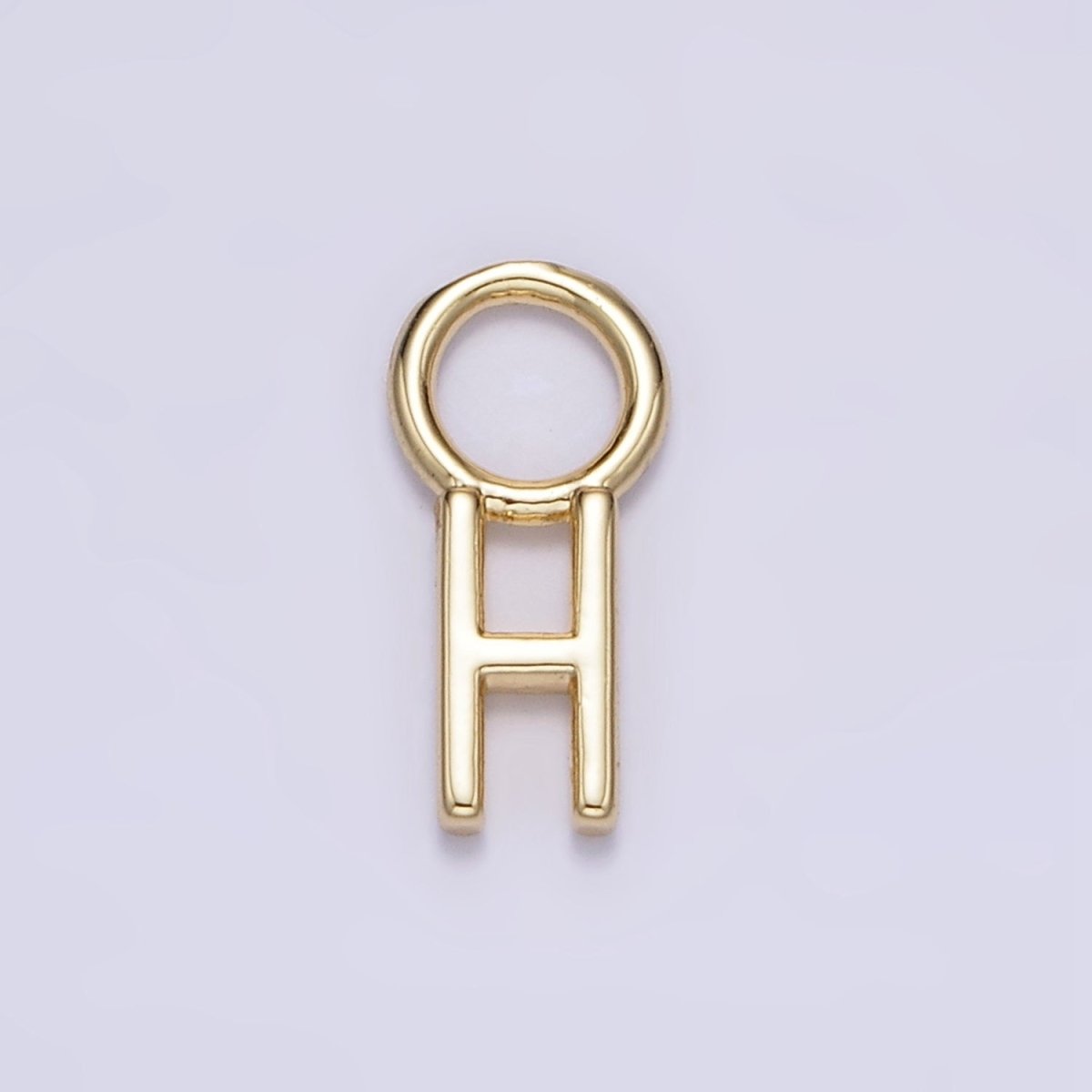 14K Gold Filled A-Z Initial Letters Rounded Bail Personalized Earring Charm | A-989-A-A1001