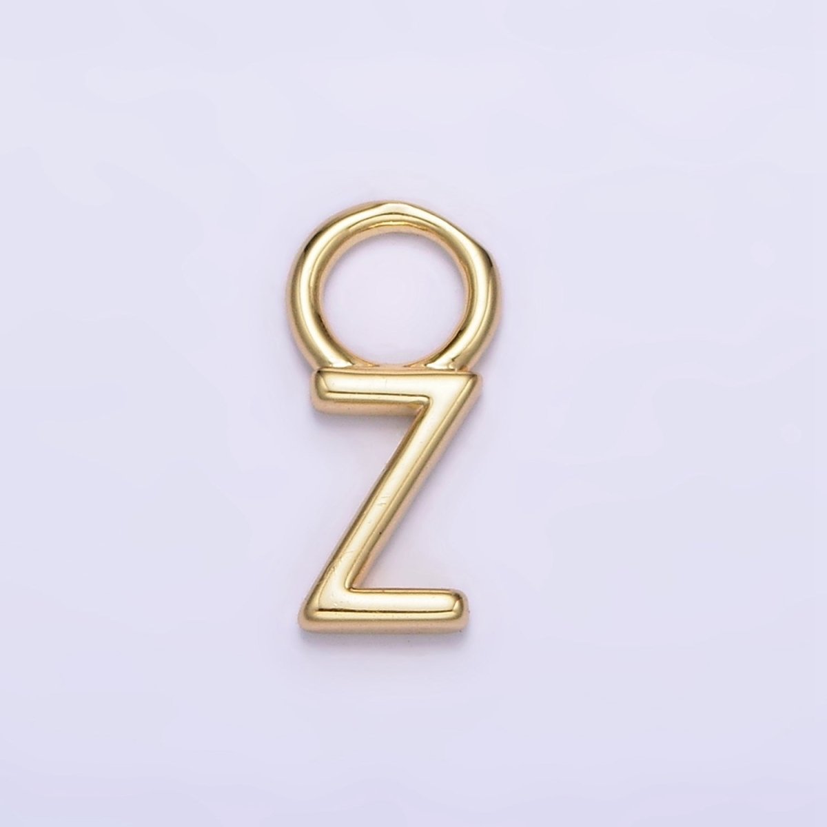14K Gold Filled A-Z Initial Letters Rounded Bail Personalized Earring Charm | A-989-A-A1001