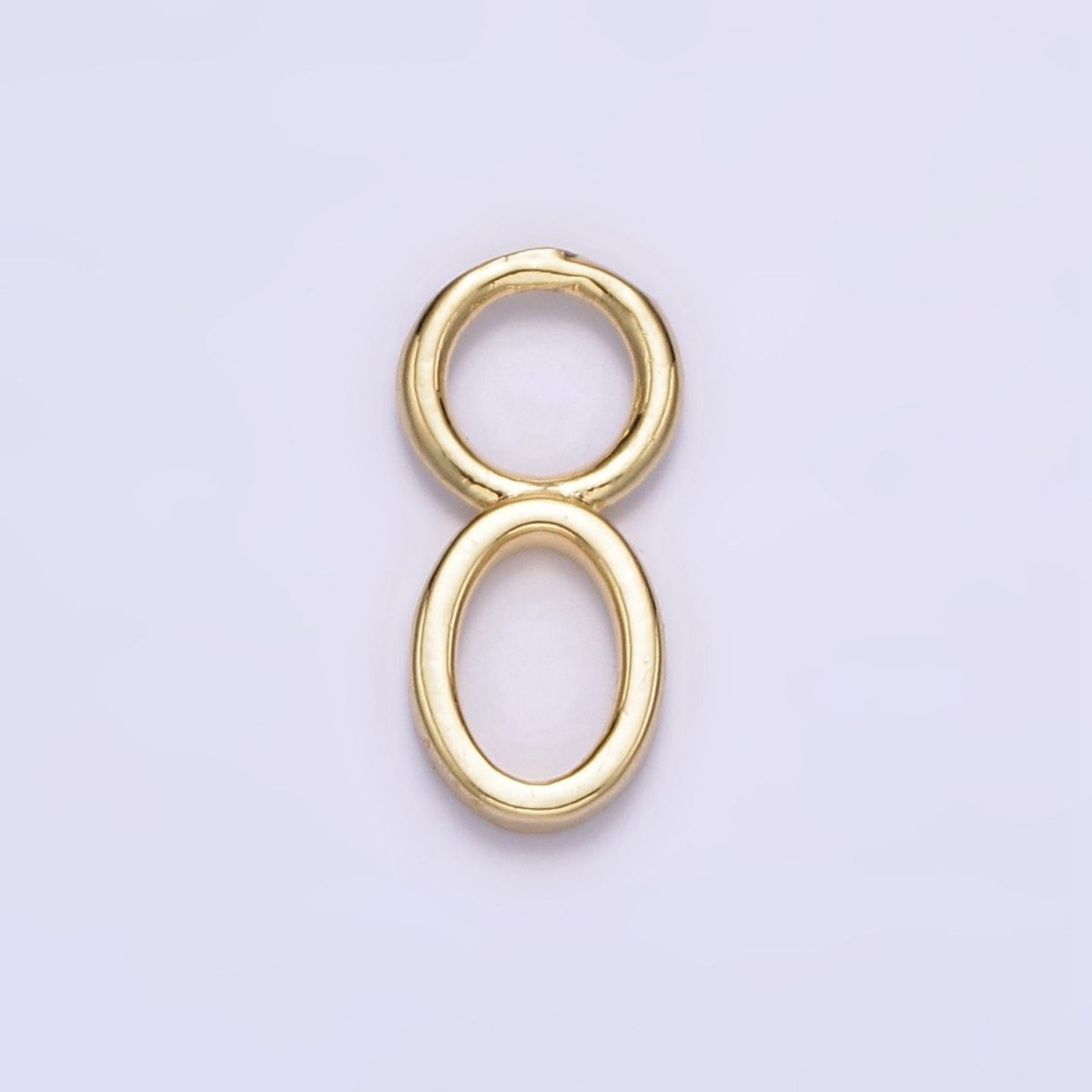 14K Gold Filled A-Z Initial Letters Rounded Bail Personalized Earring Charm | A-989-A-A1001