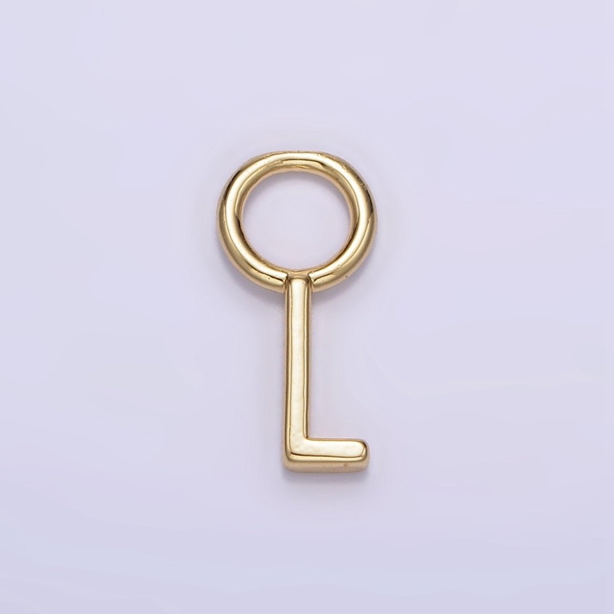 14K Gold Filled A-Z Initial Letters Rounded Bail Personalized Earring Charm | A-989-A-A1001