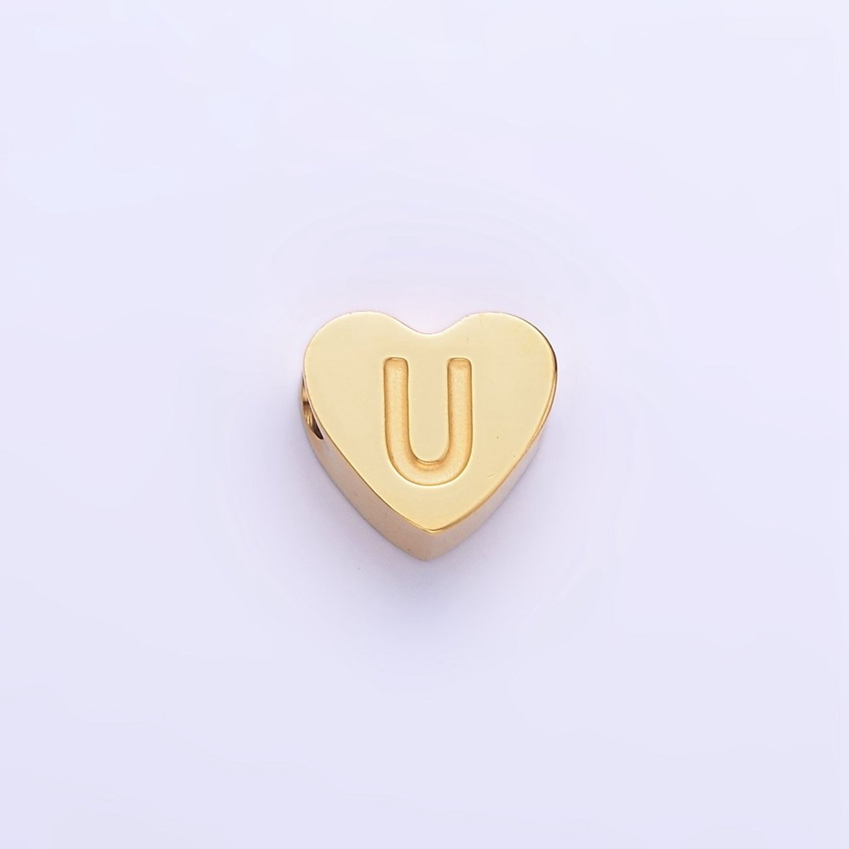 14K Gold Filled Alphabet Letter Engraved Heart Bead | A-A1552-A-A1564