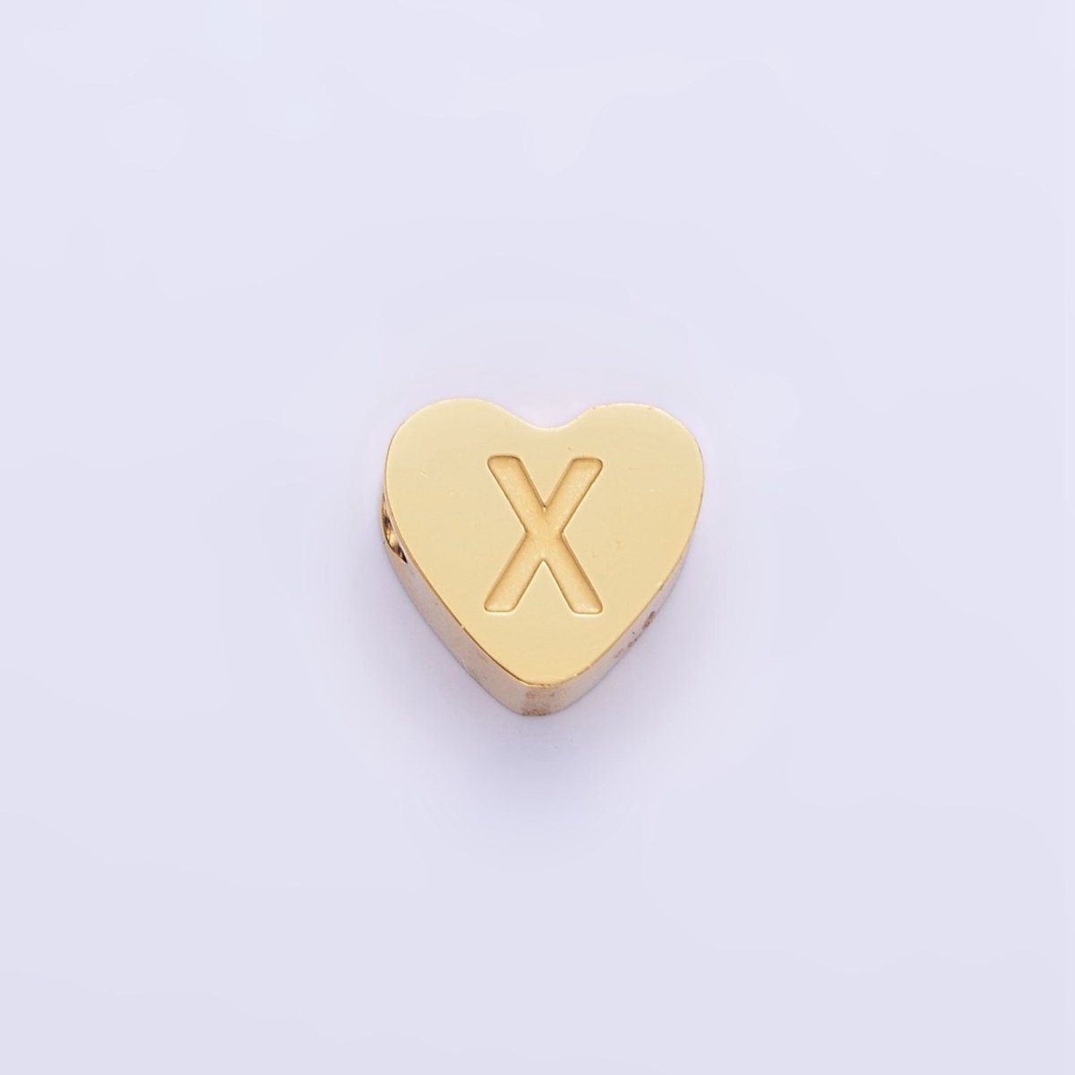14K Gold Filled Alphabet Letter Engraved Heart Bead | A-A1552-A-A1564
